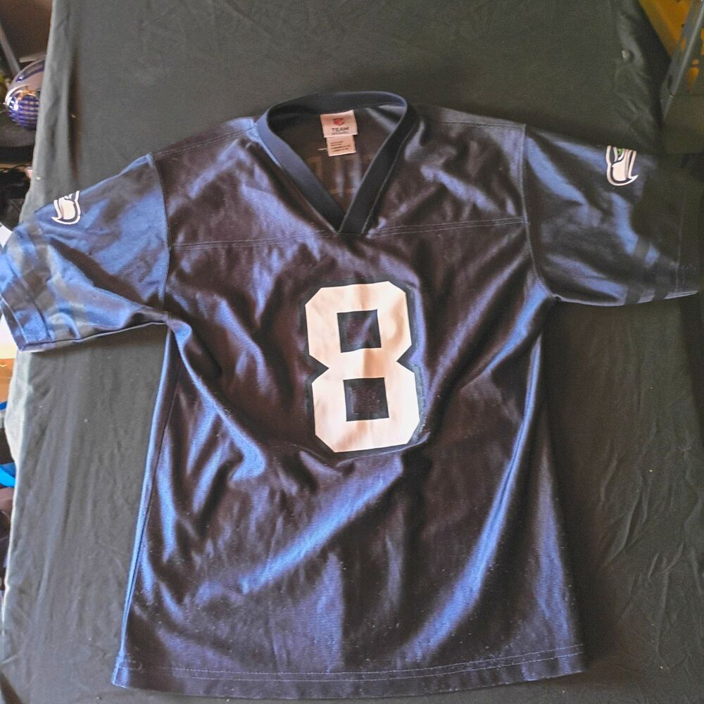 NFL Team Apparel Seattle Seahawks Matt Hasselbeck #8 Jersey, Boys Youth L Blue